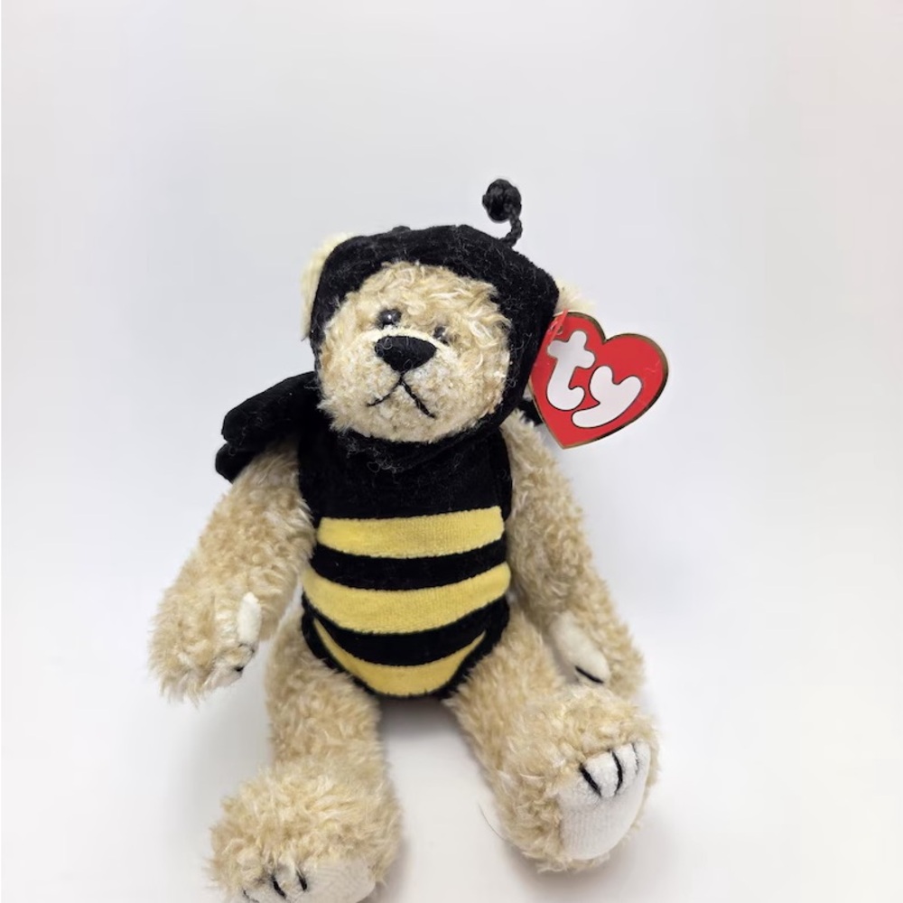 Ty Bumblebee Bear Plush in Black and Yellow